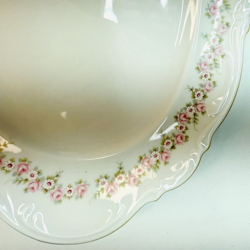 Vintage MITTERTEICH 15" Oval Serving Platter LADY BEATRICE Gilded Rims Germany - Picture 13 of 16